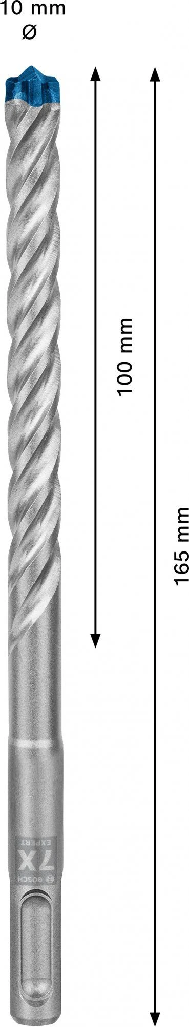 Bosch 2608900170 EXPERT Hamerboor SDS Plus-7X 10st 10x100x165mm 3 Bosch 2608900170 EXPERT Hamerboor SDS Plus-7X 10st 10x100x165mm - Afbeelding 3