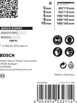 Bosch 2608900197 EXPERT 5-delige SDS-Plus Borenset-7X - 5/6/6/8/10mm -Makita || Bosch || Festool Verkoop 14cf0cdcbac9a35b85e2fcec9a3159fe
