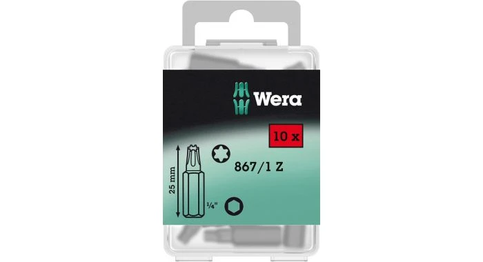Wera 5072411001 1/4" Torx Bit - T30 X 25mm (10st) 1 Wera 5072411001 1/4" Torx Bit - T30 X 25mm (10st)