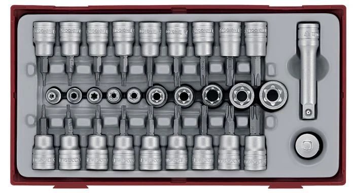 Teng Tools TTTX30 30-delige Dopbitset In Tray - Torx - 102140100 1 Teng Tools TTTX30 30-delige Dopbitset In Tray - Torx - 102140100