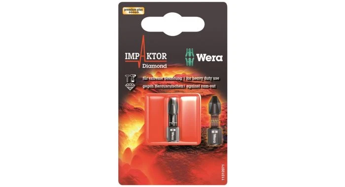 Wera 5073917001 1/4" Philips Impaktor Bit - PH3 X 25mm 1 Wera 5073917001 1/4" Philips Impaktor Bit - PH3 X 25mm