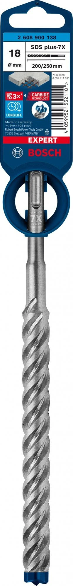 Bosch 2608900138 EXPERT Hamerboor SDS Plus-7X 18x200x265mm 2 Bosch 2608900138 EXPERT Hamerboor SDS Plus-7X 18x200x265mm - Afbeelding 2
