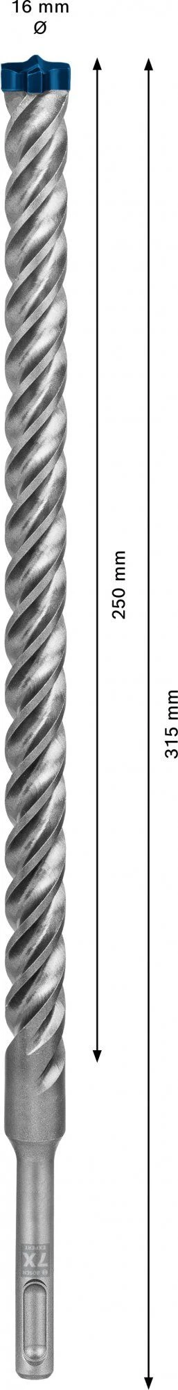 Bosch 2608900132 EXPERT Hamerboor SDS Plus-7X - 16x250x315mm 3 Bosch 2608900132 EXPERT Hamerboor SDS Plus-7X - 16x250x315mm - Afbeelding 3