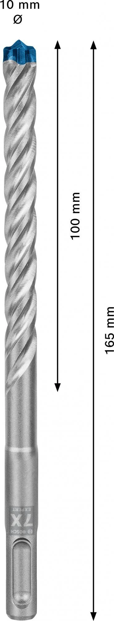Bosch 2608900097 EXPERT Hamerboor SDS Plus-7X 10x100x165mm 3 Bosch 2608900097 EXPERT Hamerboor SDS Plus-7X 10x100x165mm - Afbeelding 3