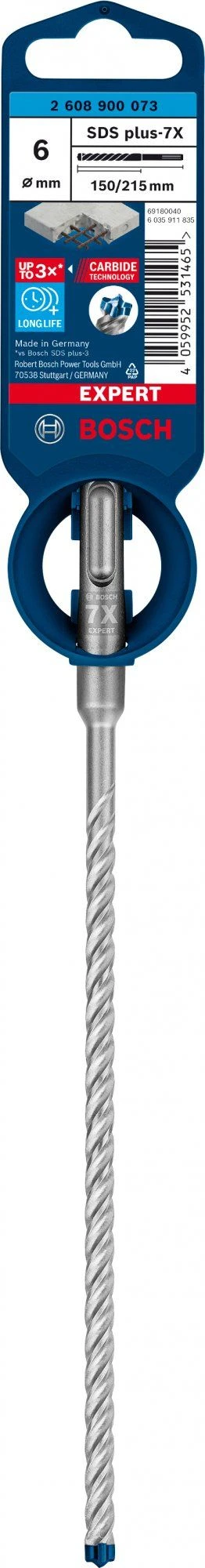 Bosch 2608900073 EXPERT Hamerboor SDS Plus-7X 6x150x215mm 2 Bosch 2608900073 EXPERT Hamerboor SDS Plus-7X 6x150x215mm - Afbeelding 2