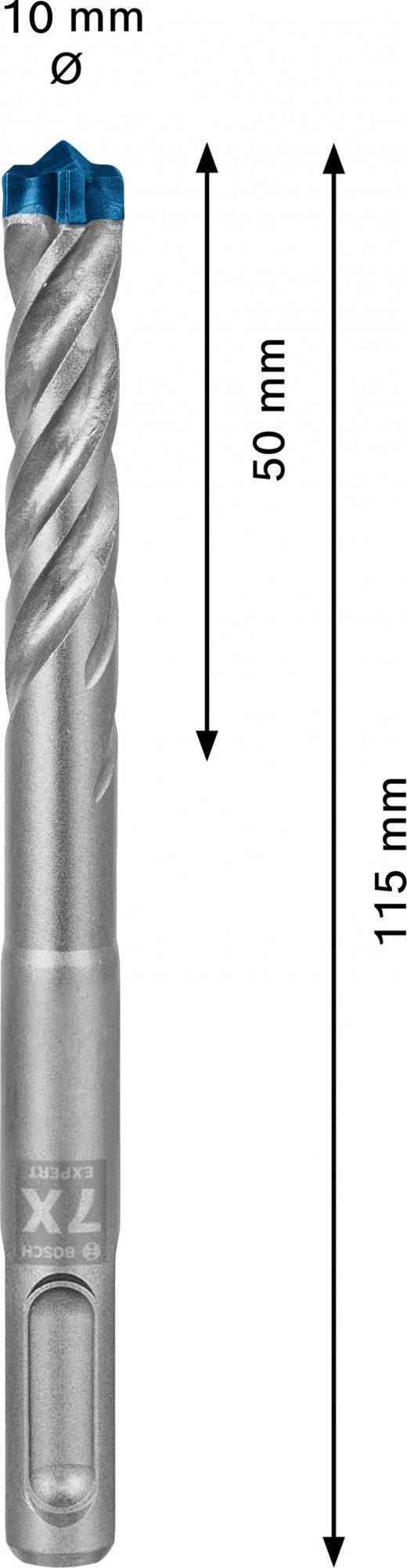 Bosch 2608900096 EXPERT Hamerboor SDS Plus-7X 10x50x115mm 3 Bosch 2608900096 EXPERT Hamerboor SDS Plus-7X 10x50x115mm - Afbeelding 3