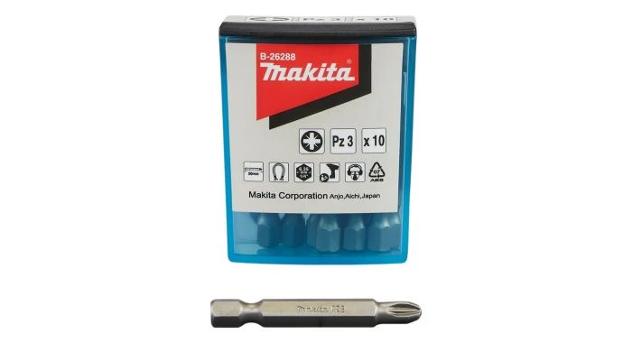 Makita B-26288 Schroefbit - PZ3x50mm (10st) 1 Makita B-26288 Schroefbit - PZ3x50mm (10st)