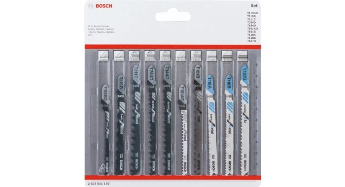 Bosch 2607011170 10-delige Decoupeerzaagbladenset - 2607011170 1 Bosch 2607011170 10-delige Decoupeerzaagbladenset - 2607011170